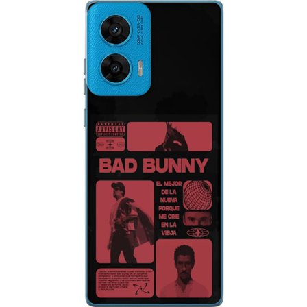 Kompatibel Mobilcover til Motorola G96 Bad Bunny NFL-inspireret skjoldlogo med amerikansk fodbold og stjerner