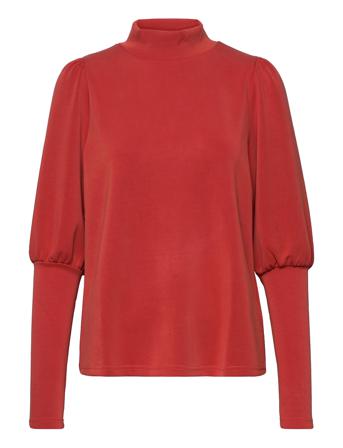 Mwelle Ls Puff Blouse Red My Essential Wardrobe