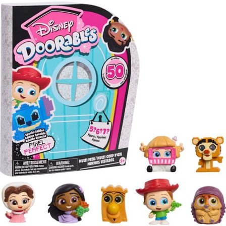 Doorables Pixel Perfect, Doorables Disney, 5 till 7 figurer 4 cm, 50 att samla, Slumptal, Från 5 år