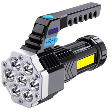 LED Lommelykt Kraftig USB Oppladbar Lommelykt Håndholdt Bærbar Utendørs Lampe Innebygget Batteri