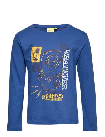 Long-Sleeved T-Shirt T-shirts Long-sleeved T-shirts Blå Minions