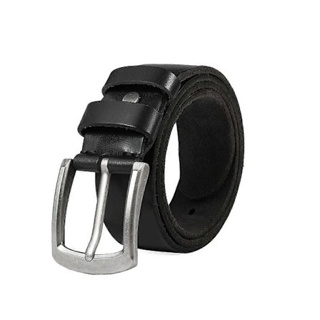 Läderbälte herr läderbälte 110 cm - 160 cm jeans herr bälte vintage fulläder buffelläder 38 mm med presentförpackning