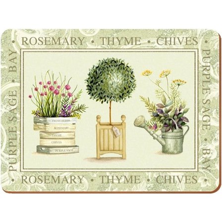 Creative Tops Large Premium Placemats Set -Topiary