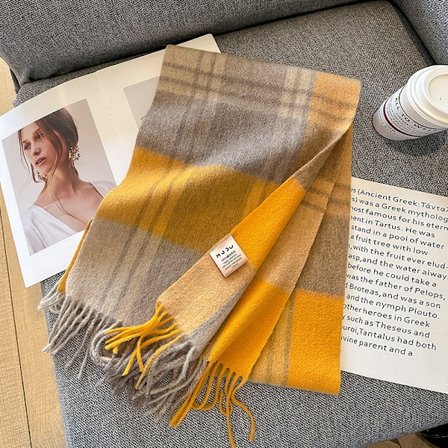 Vinter Dam Scarves Sjal Överdimensionerad Dam Tartan Rutig Scarf Filt Julgåvor för Kvinnor(06)