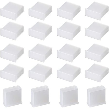 20 st USB-hanportsskydd mot damm, 13 mm x 5 mm USB-kontaktpropp, silikonlock för portar, vita