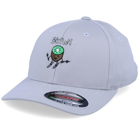 Kiddo Cap - Grey - flexfit - Cap - Kids Skiwi Silver Flexfit - Hatstore