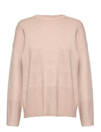 Vicassie New L/S Boxy Knit Top/Su Pullover Beige Vila