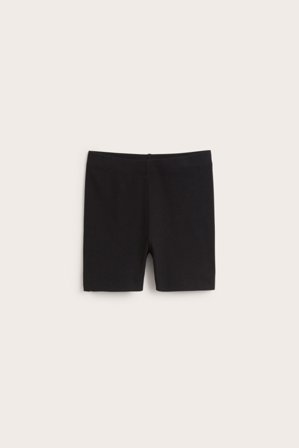 Kappahl | Ribbestrikkede sykkelshorts Svart 164 | Svart