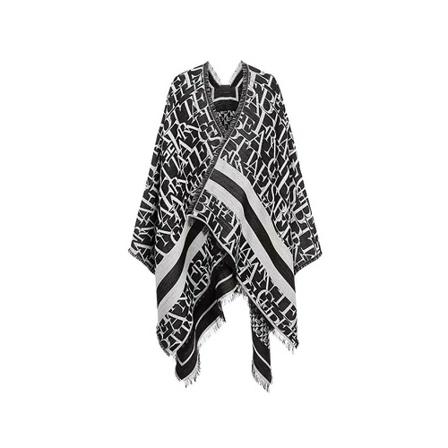 Elisabetta Franchi Capes Sort, Dame Poncho, Størrelse: ONE Size