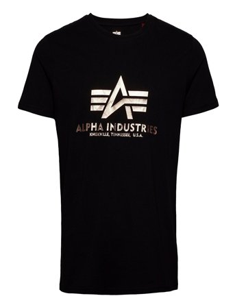 Alpha Industries Basic T-Shirt Foil Print - Black - M