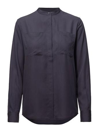 G. Tencel Blouse Langermet Skjorte Blå GANT