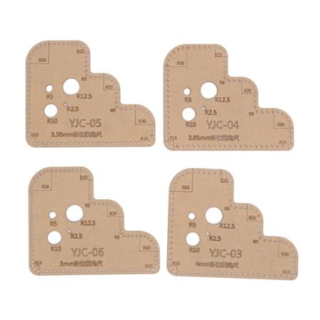 4 st akrylmallar DIY transparent rund linjal stencil skärverktyg med skyddande lager för hantverk