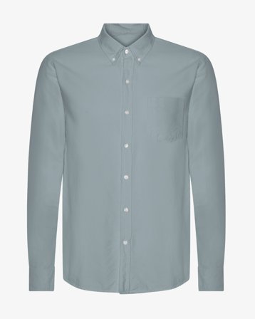 Organic Button Down Shirt - Steel Blue XS