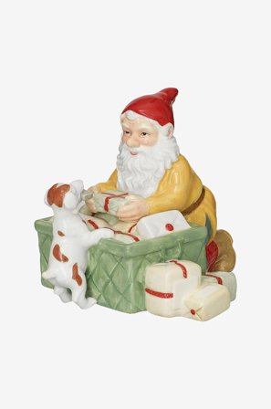 Cult Design - JENNY-tomten & vovven, 14x11x11cm - Flerfarvet - Julepynt - Fra Homeroom