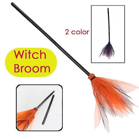 Barnflickor Pojkar Häxa Häxor Kvast Halloween Kostymer Rekvisita Lila