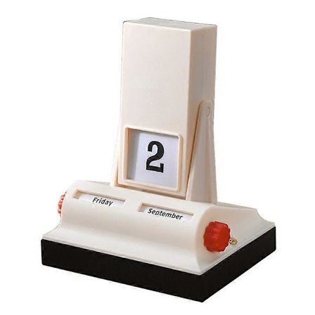 Bordkalender med flip-display, genanvendelig kalender til hvert år, dag- og månedsindikatorer, genanvendelig boligpynt, gave