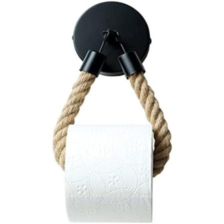 Toiletpapirholder, Vintage Toiletpapirrulleholder, Hørreb Tovhåndklædeholder, til Badeværelse Køkken Dekoration