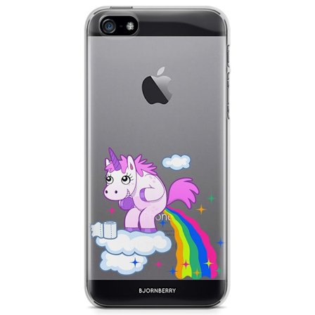 Bjornberry iPhone 5/5S/SE TPU Skal - Bajsande Enhörning