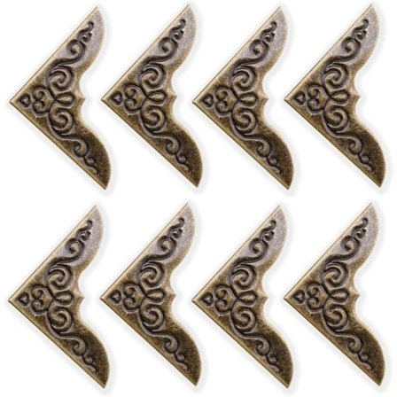 100 kpl pronssisia metallisia kirjan kulmasuojia - Vintage-koristeellisia tarvikkeita leikekirjoihin valokuva-albumiin Odipie