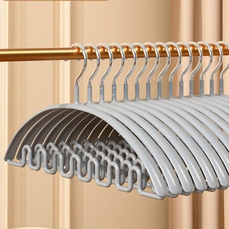 5 stk Support Bøjler Tøj Tørrestativ GRÅ