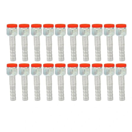 20 ST Klimaanlægsslange Barb Kobling Lige Aluminium Høj Styrke Universal til Biler Lastbiler 5/8in[co]