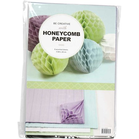 Honeycomb craft paper 18x28 cm 8 sheets