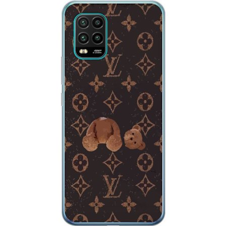 Kompatibel Mobilcover til Xiaomi Xiaomi Mi 10 Lite 5G Luksuriøst monogrammønster med knust bamse i mørk modeæstetik