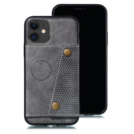 Skal med Kortfack - iPhone 12 Grå