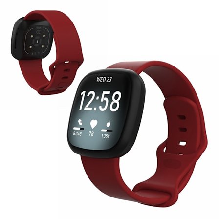 Fitbit Versa 3 / Sense silikon klockarmband - Crimson Size: S