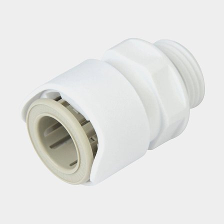 Adapter Whale Adaptor, plastic, Whale Quick Connect 15 mm (WS15) (female) to 3/8" G (BSP) (male), white, 100-pack