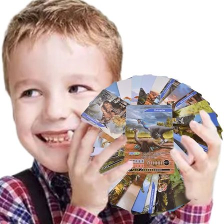 Dinosaurie Trading Kort Flash Kort Lärande Kort 55st Dinosaurie Fläkt Samlarobjekt Kort Flash Kort