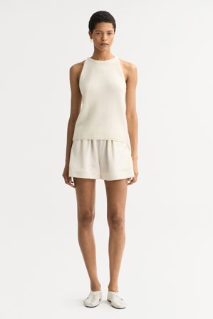 Soft Goat - Cashmere singlet - Women cashmere sweater - XL - Feather White