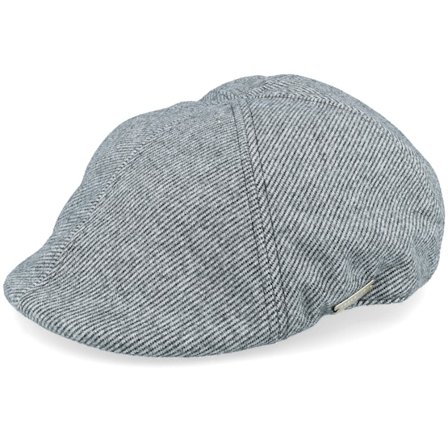 Seeberger - Grau flatcap Cap - Fabric Antracite Flat Cap @ Hatstore