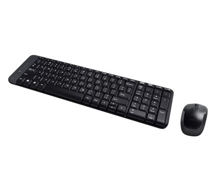 Logitech Wireless Combo MK220 - tastatur- og mussett - Internasjonal engelsk / kanadisk fransk Inn-enhet