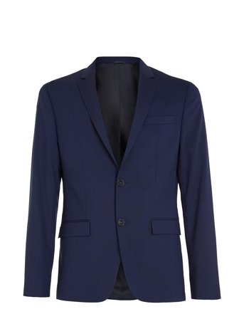 Stretch Wool Slim Suit Blazer Navy Calvin Klein