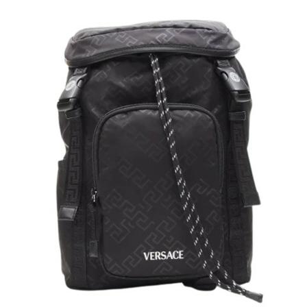 Versace Pre-owned Pre-owned Nylon Rugzaks , Zwart , Heren , Maat: ONE Size Vintage Tassen