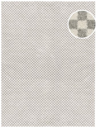 Scandina Washable 300X400 Large Light Grey/White Rug