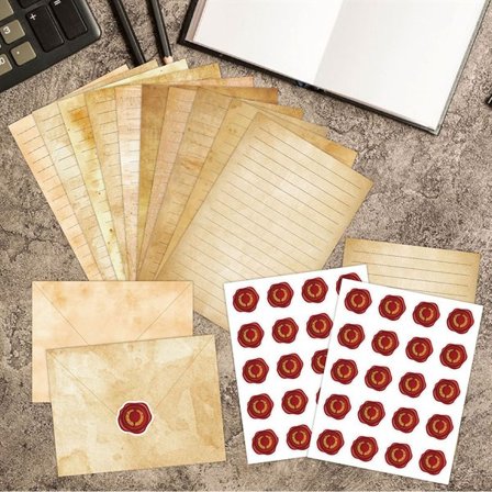 Brevpapper med kuvert i gammal stil A5 160 delar