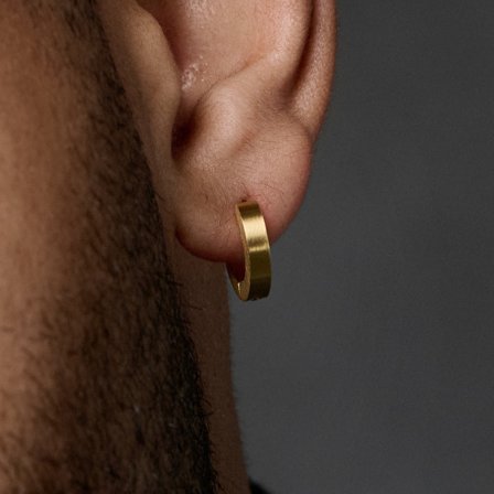 Flache goldfarbene Creole for Men