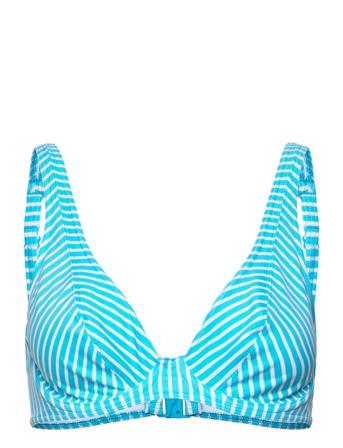 Jewel Cove Uw High Apex Bikini Top 30 D Blue Freya