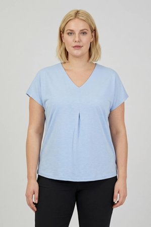 CISO - Kortærmet T-shirt - Lyseblå - V-Hals