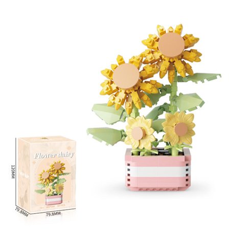 #1stk Mini-klosser Blomsterbukett Byggesett Julegaver blomster#