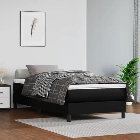 Vidaxl Pocketresårmadrass Svart 80x200x20 Cm Konstläder Svart