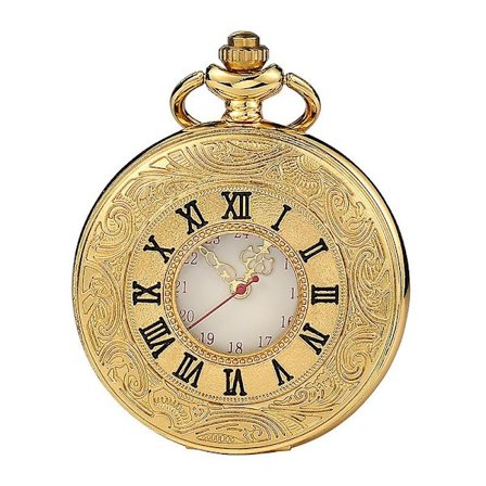 Vintage Lommeur med Romertal Skala Kvarts Lommeure med Kæde Julegave Graduation Fødselsdag Gaver Fars Dag