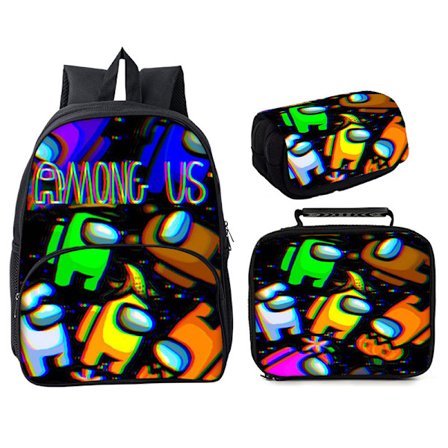 Among Us School Bag Tredelad 16" Ryggsäck Style 22