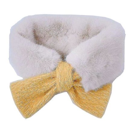 Vinter Barn Skjerf Baby Søt Fuskepels Krage Plysj Varme Jente Barn Strikkede Nakkeskjerf Kryss