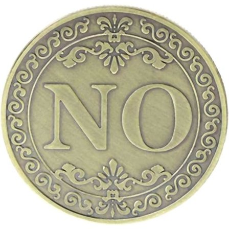 Ja eller nej Metal Mindemønter Magisk Legetøjsmønt Kast Mønter