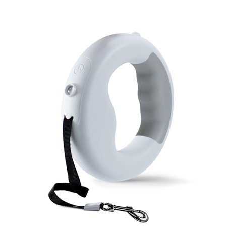 LED-lys hundeleie med automatisk teleskopisk trekk