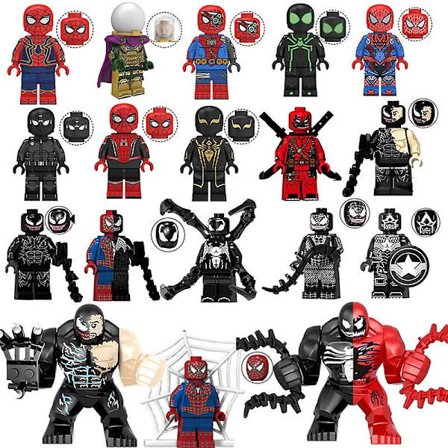 18 stk. Spiderman Venom minifigurer byggeklodser actionfigur sæt