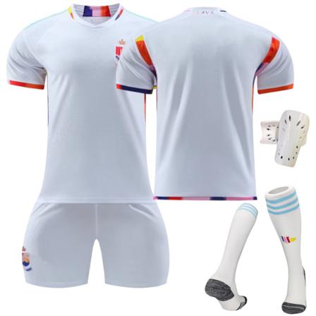 2022 Qatar World Cup Belgien Borta Fotbollströja Set S